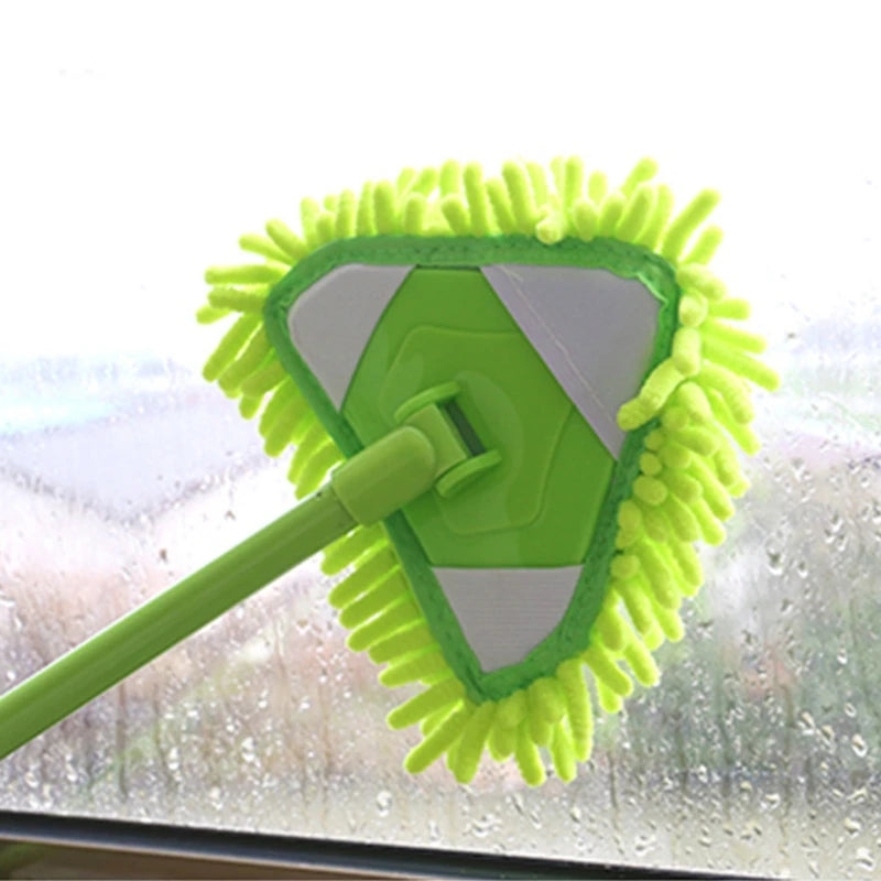 Multi-Purpose Triangular Mop Heads Mini Brush Head Replacement Rotatable Adjustable Home Wall Ceiling Floor Cleaning Dropship