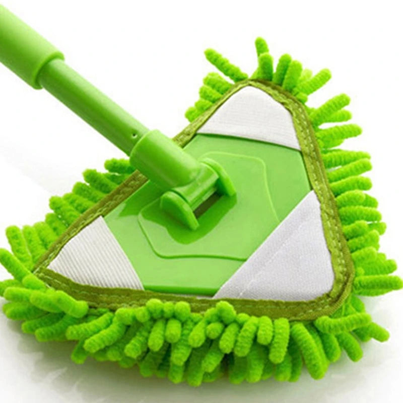 Multi-Purpose Triangular Mop Heads Mini Brush Head Replacement Rotatable Adjustable Home Wall Ceiling Floor Cleaning Dropship