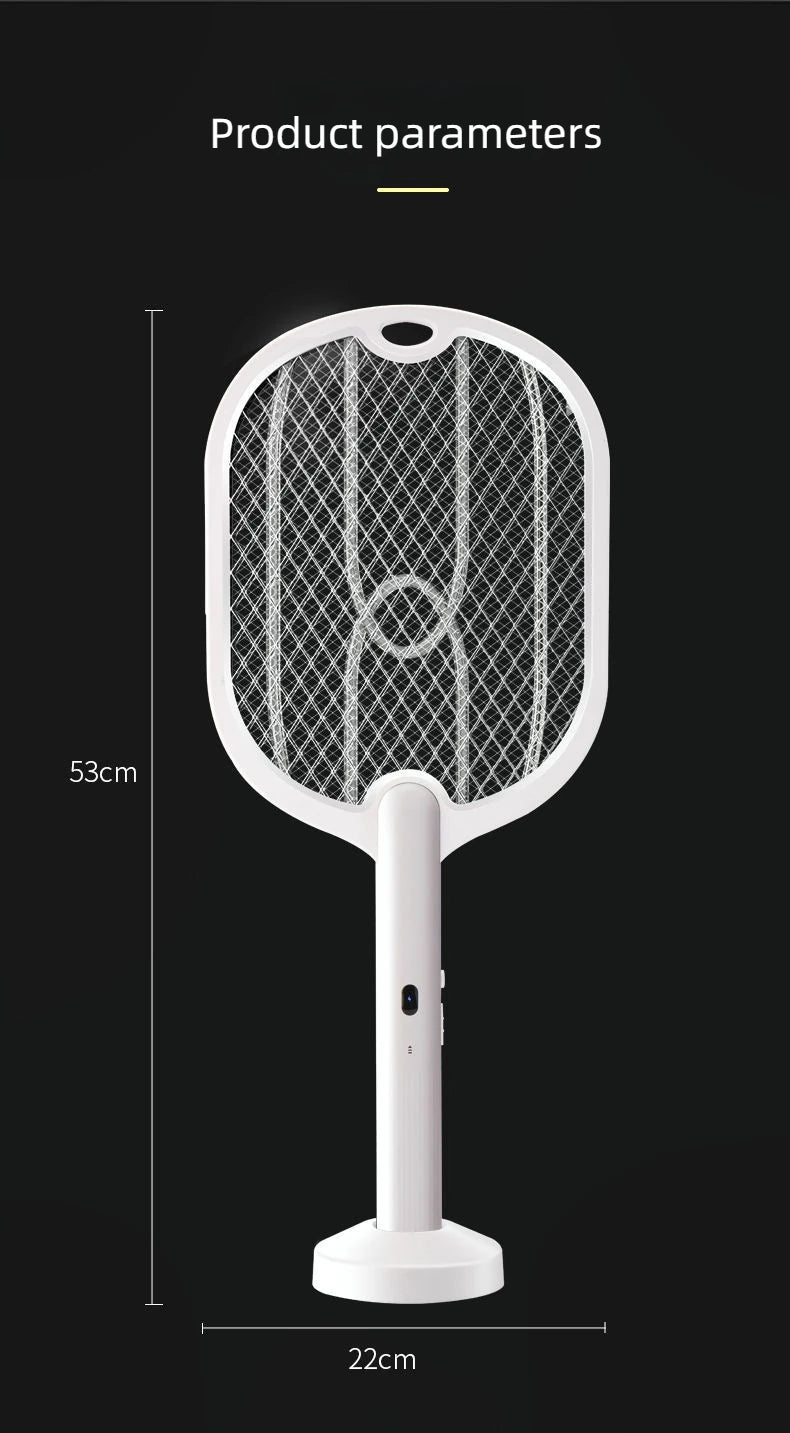 Upgraded 3000V Mosquito Swatter with TYPE-C Charging, 3 in 1 Electric Mosquito Swatter, Mosquito Killer Lamp