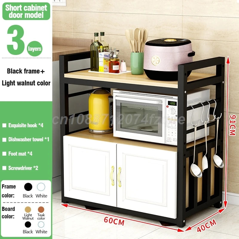 Kitchen Islands Shelf Storage Rack Home Organizer Cabinet Furniture With Non-slip Feet For Kitchens Complete Cabinets