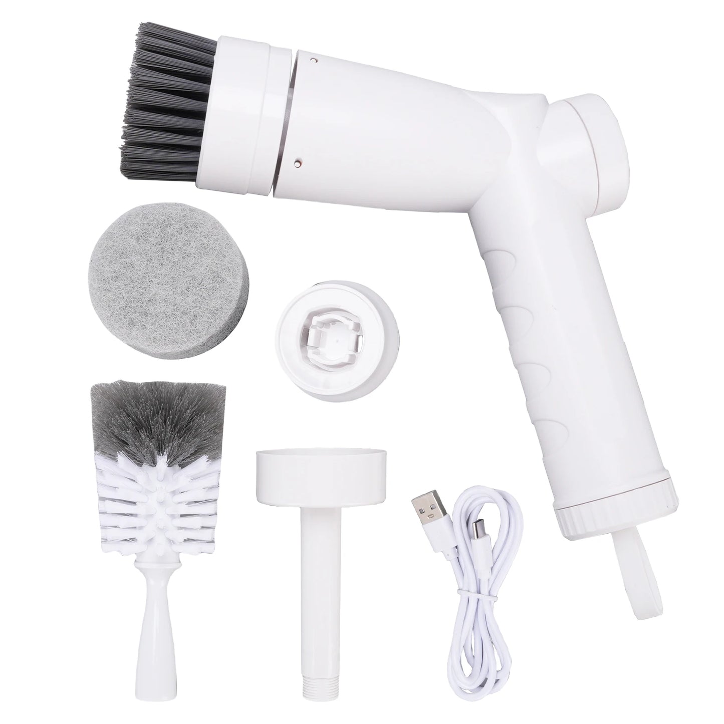 Electric Cleaning Brush, Cordless Spin Scrubber with 3 Repalceable Brush Head, for Cleaning Kitchen Stove, Sink, IPX7 Waterproof