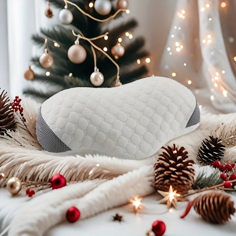 USB Powered Memory Foam Neck PillowWith heat and vibration massage|Ergonomic hexagonal design,Provide the best support