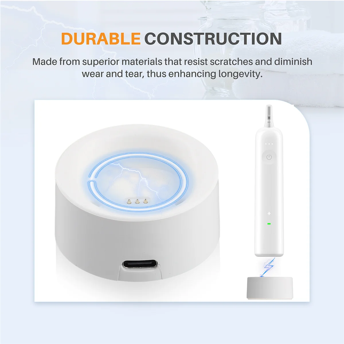 Sweeping Vibration Electric Toothbrush Charging Standing Base Storage Stand for Lftb01-P White