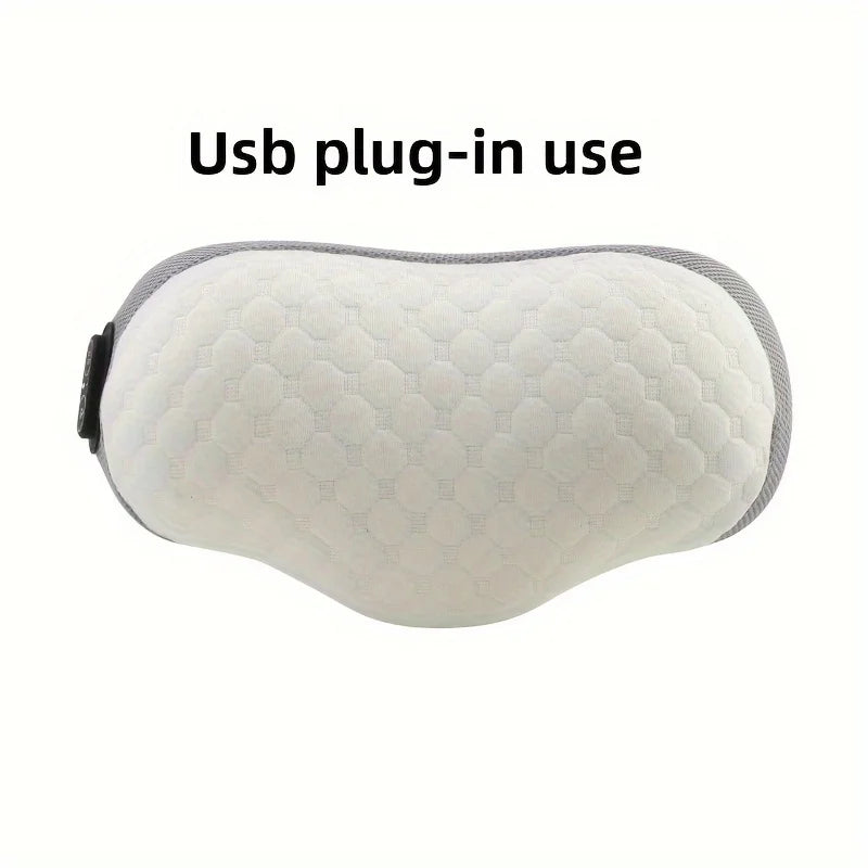 USB Powered Memory Foam Neck PillowWith heat and vibration massage|Ergonomic hexagonal design,Provide the best support