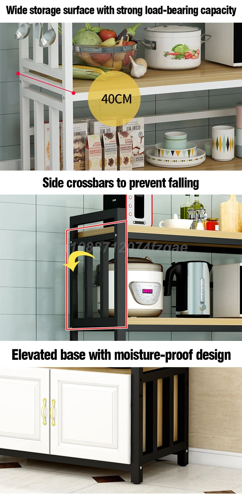 Kitchen Islands Shelf Storage Rack Home Organizer Cabinet Furniture With Non-slip Feet For Kitchens Complete Cabinets