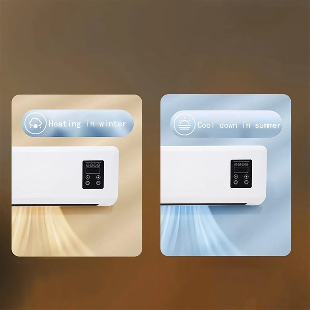 Cooling and Heating Dual-Purpose Heater Household Wall-Mounted Electric Heater Small Air Conditioner EU Plug