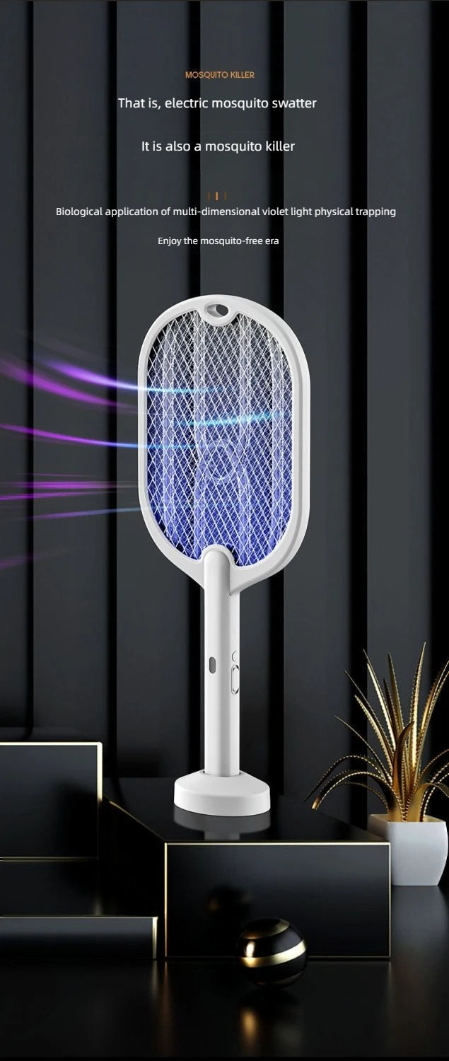 Upgraded 3000V Mosquito Swatter with TYPE-C Charging, 3 in 1 Electric Mosquito Swatter, Mosquito Killer Lamp