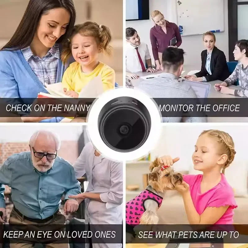 Smart Home A9 Mini Camera: WiFi Remote HD Surveillance & Wireless Monitoring in Compact Design