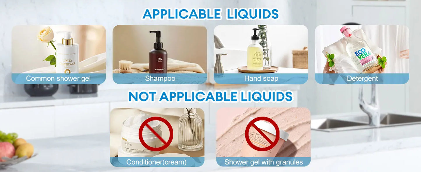 Automatic Infrared Sensor Soap Dispenser Hand Sanitizer Dispenser Wall Mounted Bathroom Kitchen 4-speed Adjustable Rechargeable