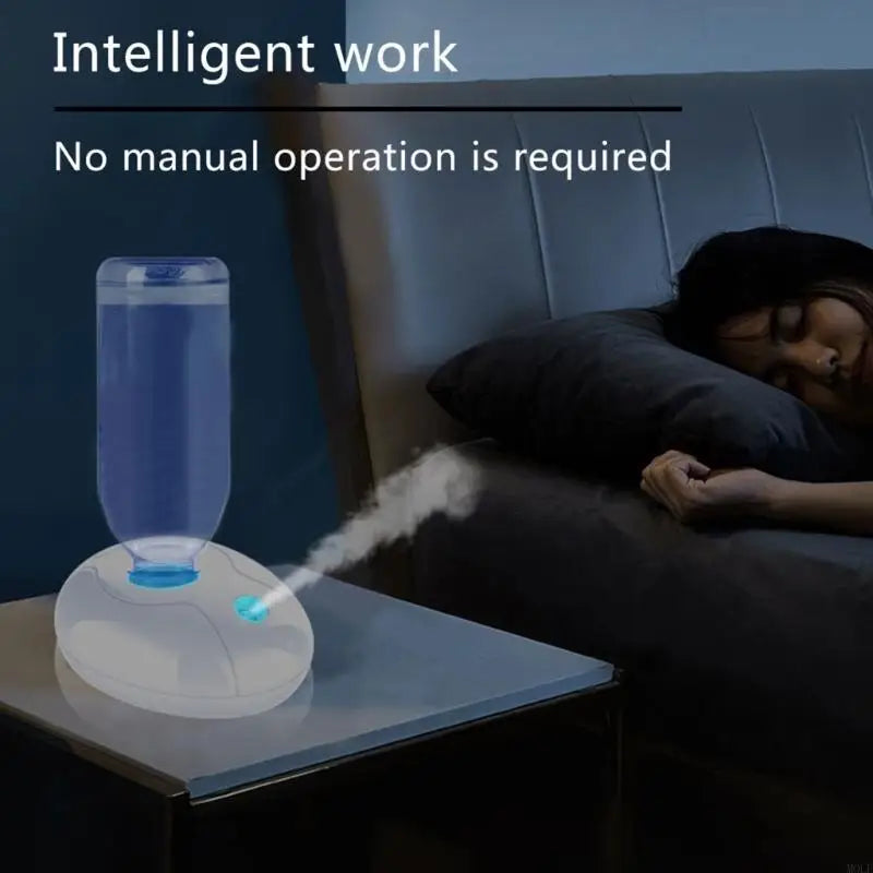 MOLF USB Portable Air Humidifier Bottle Aroma Diffuser LED Night Light Maker for Home Office Humidification
