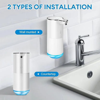 Automatic Infrared Sensor Soap Dispenser Hand Sanitizer Dispenser Wall Mounted Bathroom Kitchen 4-speed Adjustable Rechargeable
