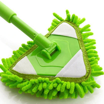Multi-Purpose Triangular Mop Heads Mini Brush Head Replacement Rotatable Adjustable Home Wall Ceiling Floor Cleaning Dropship