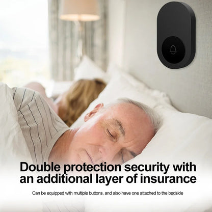 Wireless Doorbell for Home Outdoor USB Smart Door Bell 4-speed Volume Adjust DC 5V Pairing Remote Control 38 Songs Bed Care Call
