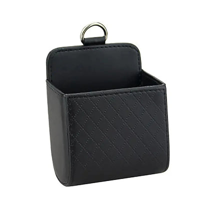 Car Phone Holder Mount Air Vent Hanging Storage Box Car Mobile Phone Bag PU Leather Glasses Organizer Support in Car Accessories