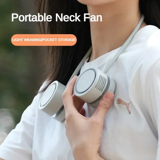 Portable Bladeless Neck Fan, Hands-Free 360° Bendable, 3 Speeds Rechargeable with Aromatherapy for Men/Women fan blade