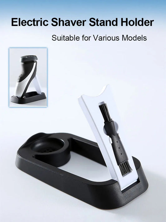 Electric Shaver Stand Holder Universal Razor Support Holder with Cleaning Brush Cleaner Holding Frame for Various Models