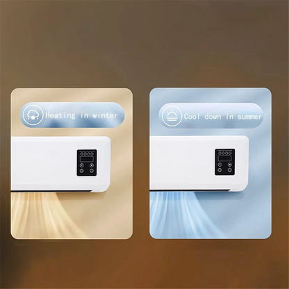 Cooling and Heating Dual-Purpose Heater Household Wall-Mounted Electric Heater Small Air Conditioner EU Plug