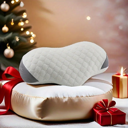 USB Powered Memory Foam Neck PillowWith heat and vibration massage|Ergonomic hexagonal design，Provide the best support