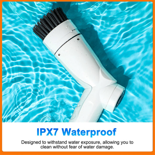 Electric Cleaning Brush, Cordless Spin Scrubber with 3 Repalceable Brush Head, for Cleaning Kitchen Stove, Sink, IPX7 Waterproof
